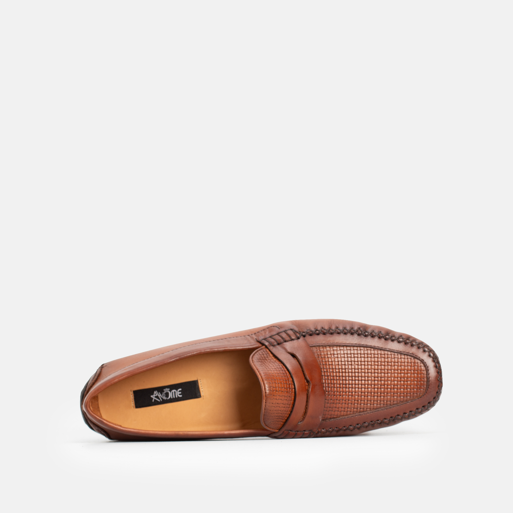 202 Mocassin en cuir Tabac