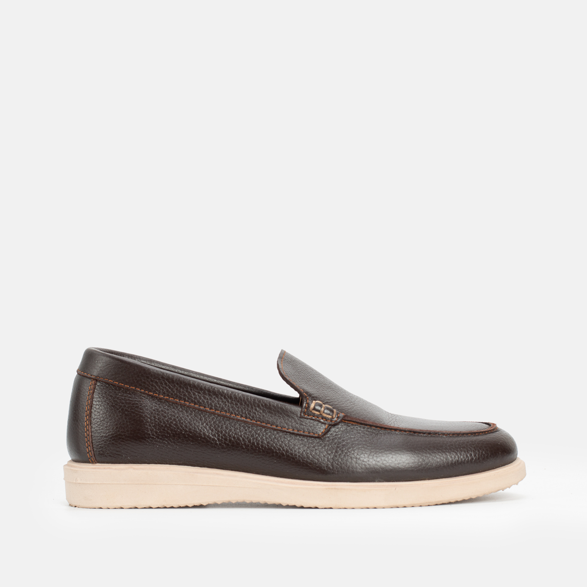 010 Mocassin en cuir Marron