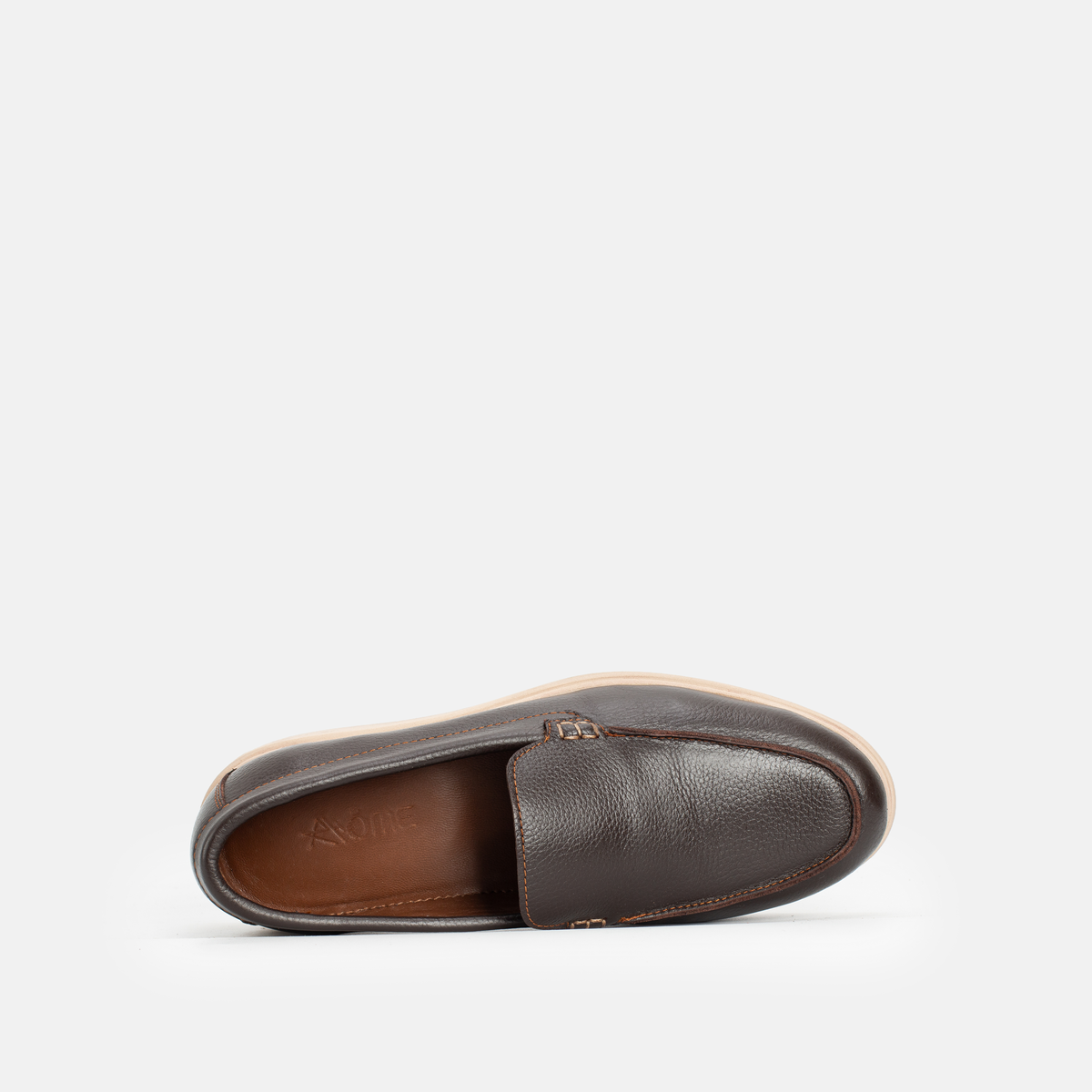 010 Mocassin en cuir Marron