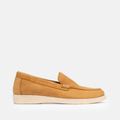 010 Mocassin en nubuck Tabac