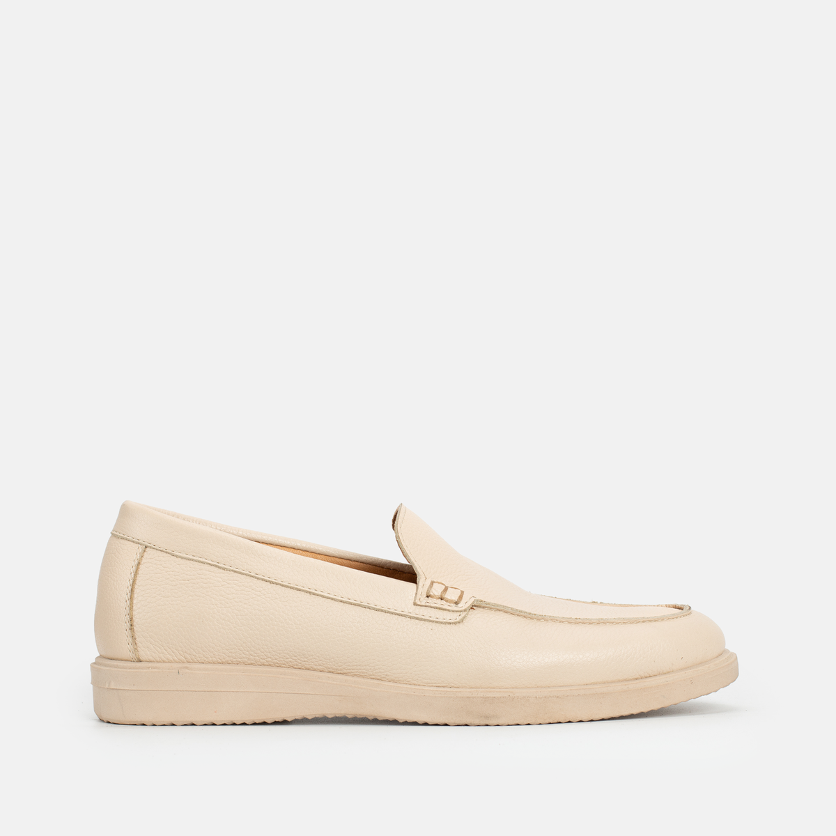 010 Mocassin en cuir Beige