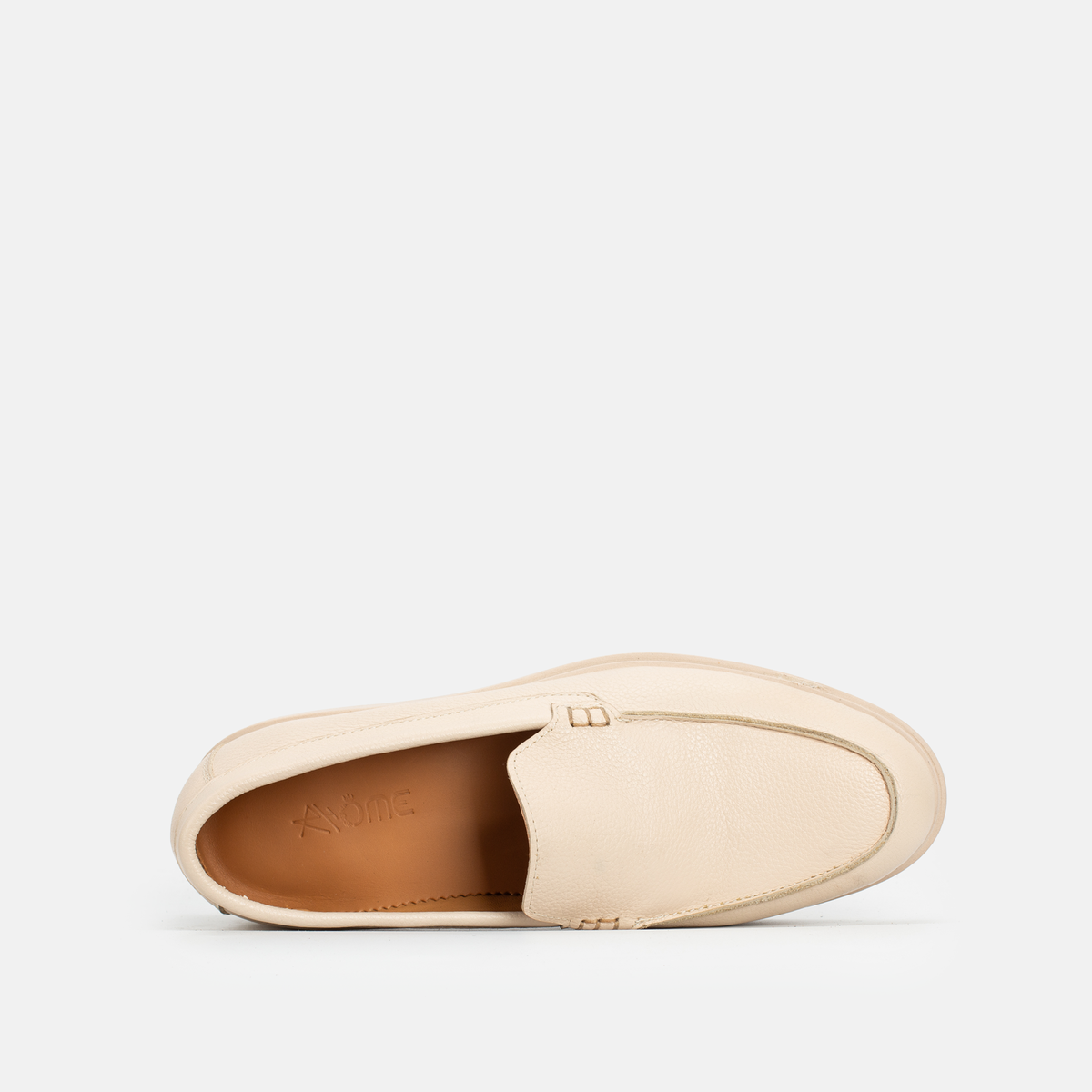 010 Mocassin en cuir Beige