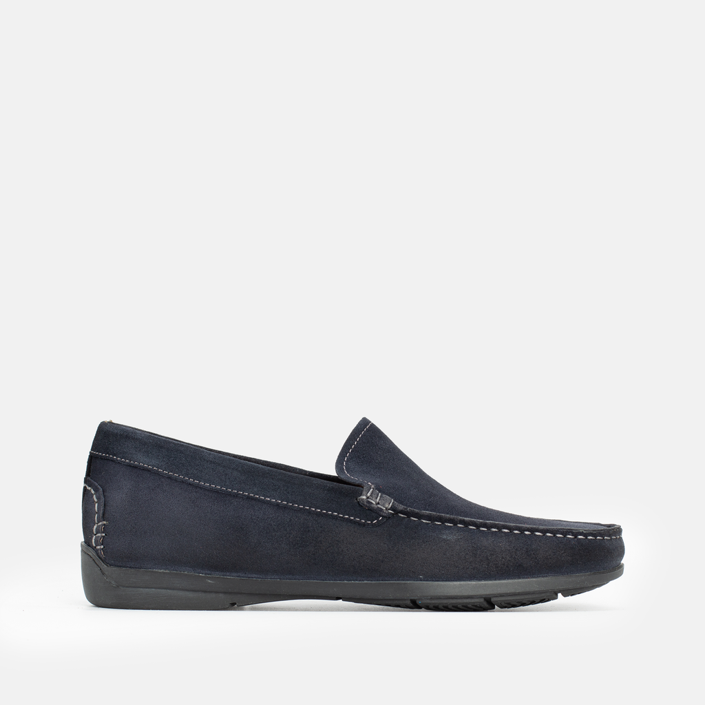 Mocassin en daim Bleu 046
