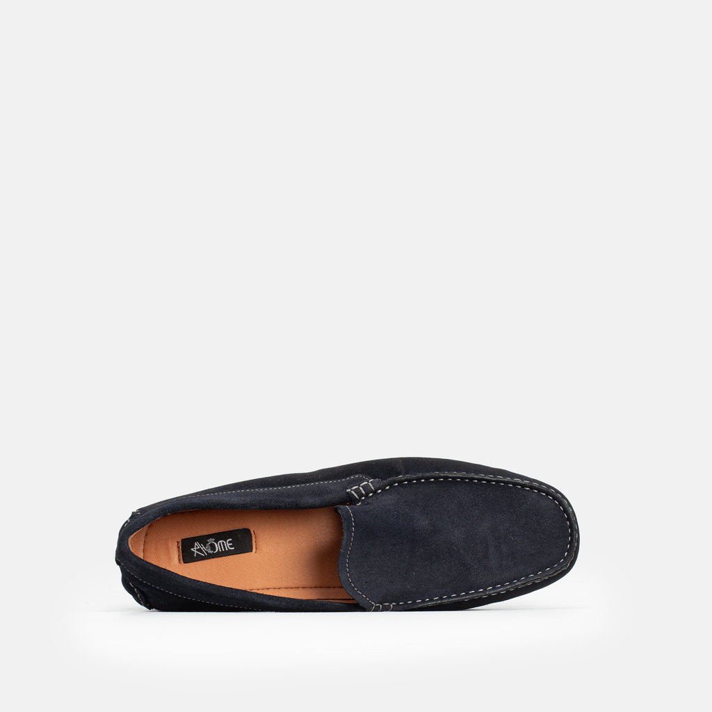 Mocassin en daim Bleu 046