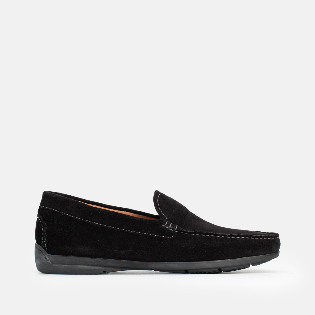 Mocassin en daim Noir 046