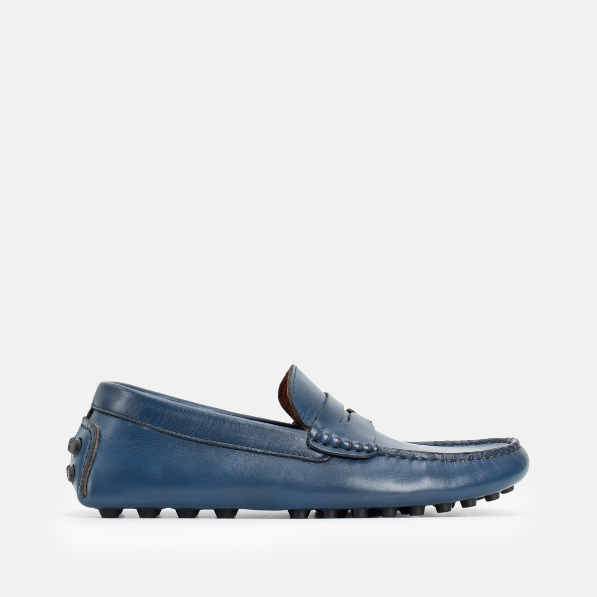 Mocassin Gommino en cuir BLEU