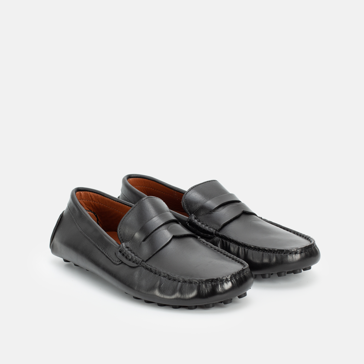 Mocassin Gommino en cuir NOIR