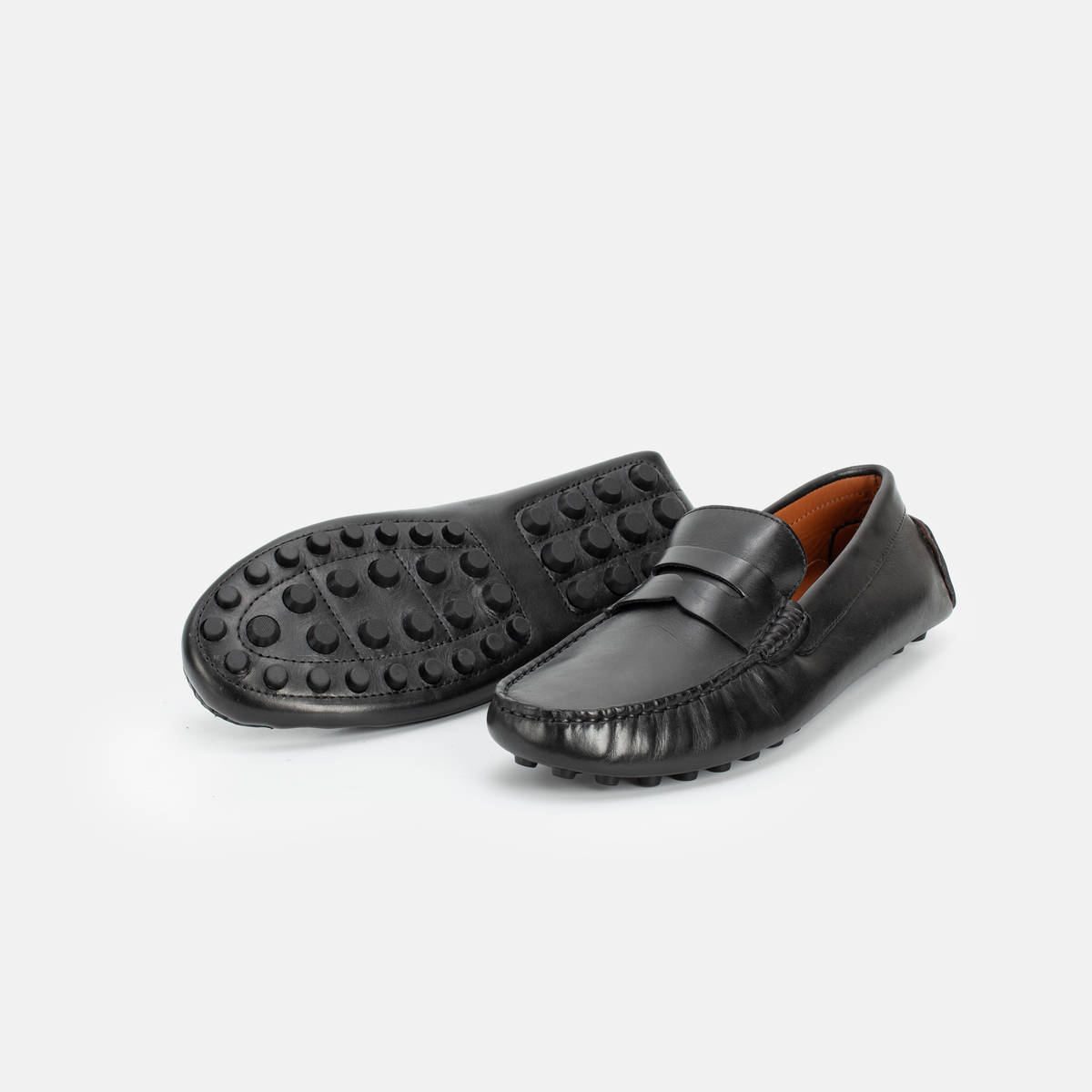 Mocassin Gommino en cuir NOIR