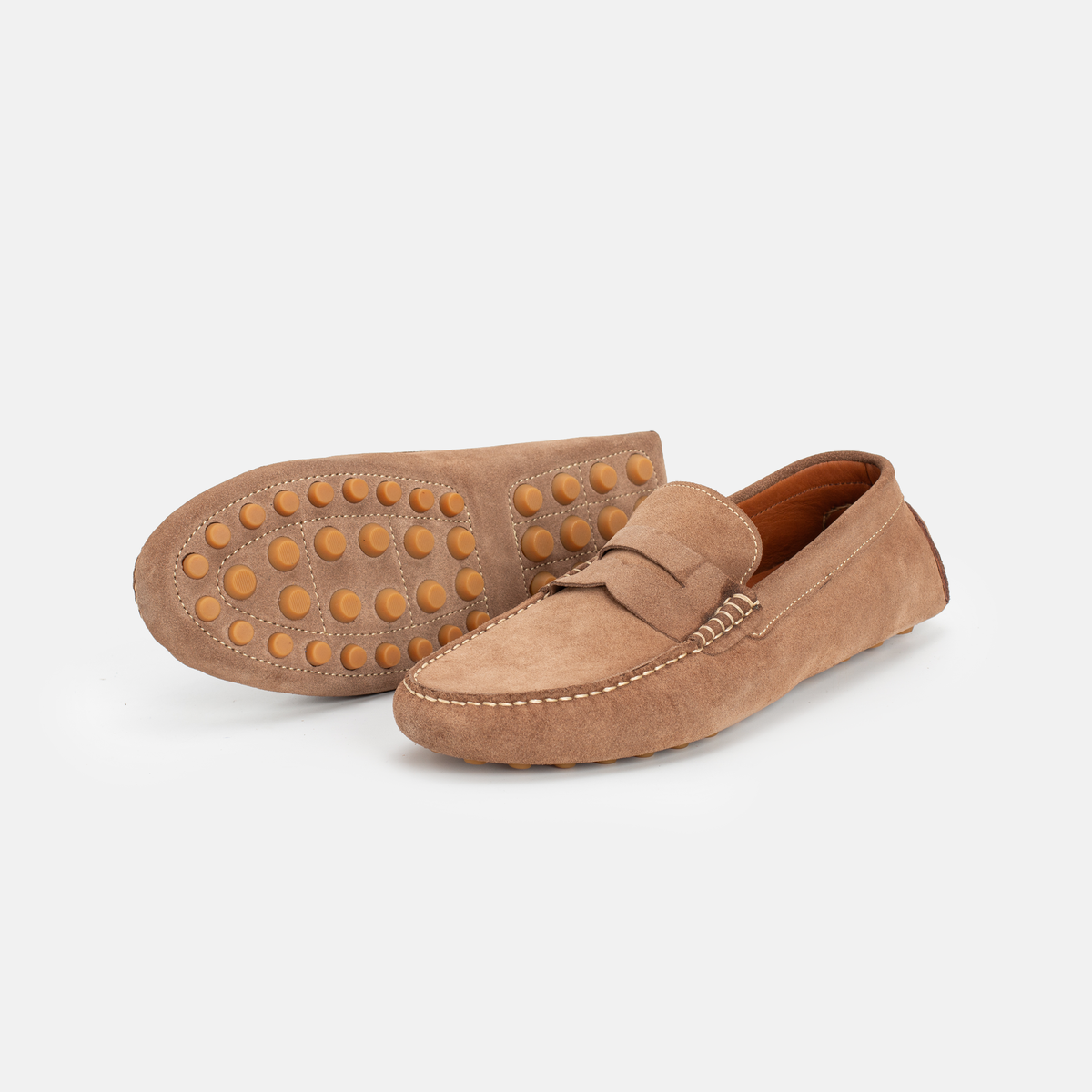 Mocassin Gommino en daim BEIGE
