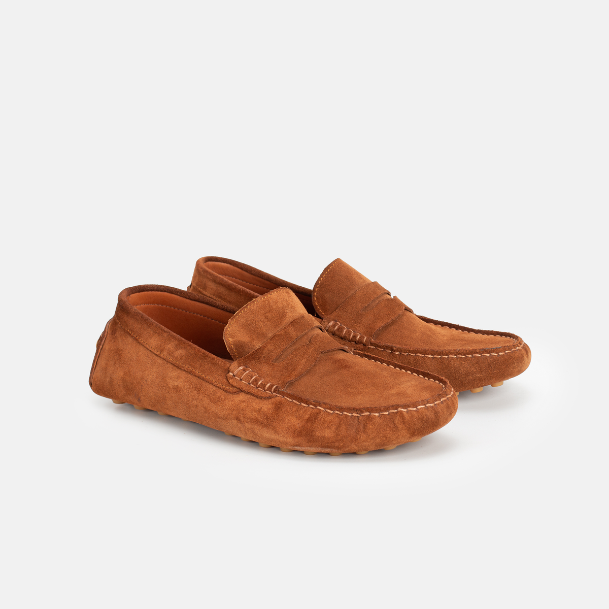 Mocassin Gommino en daim TABAC