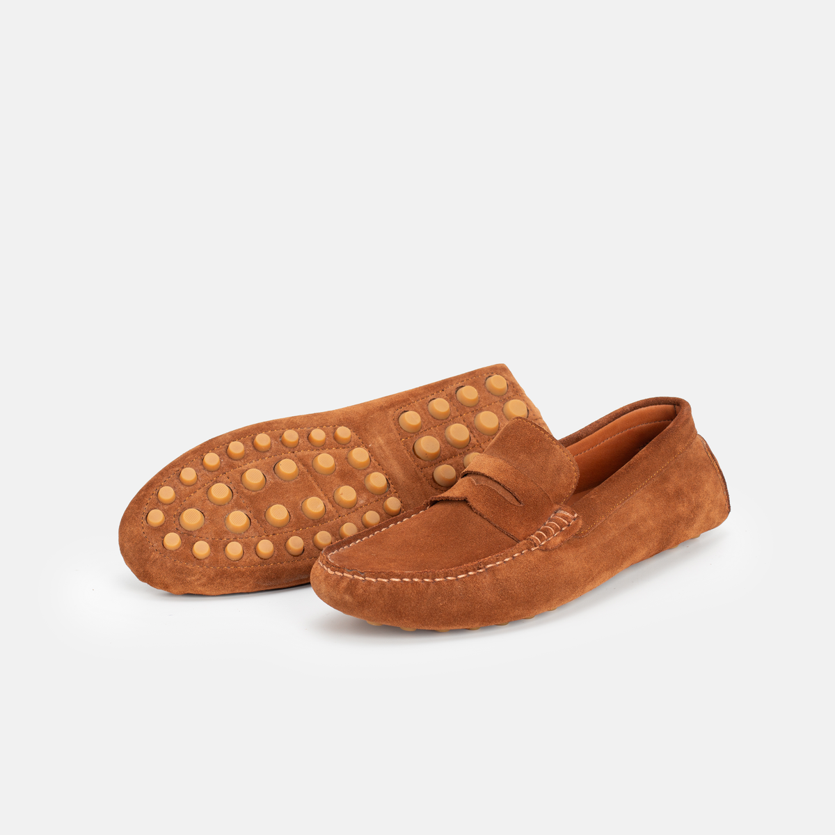 Mocassin Gommino en daim TABAC