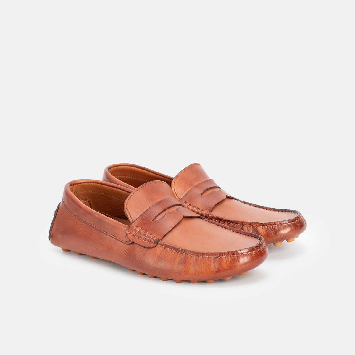 Mocassin Gommino en cuir TABAC