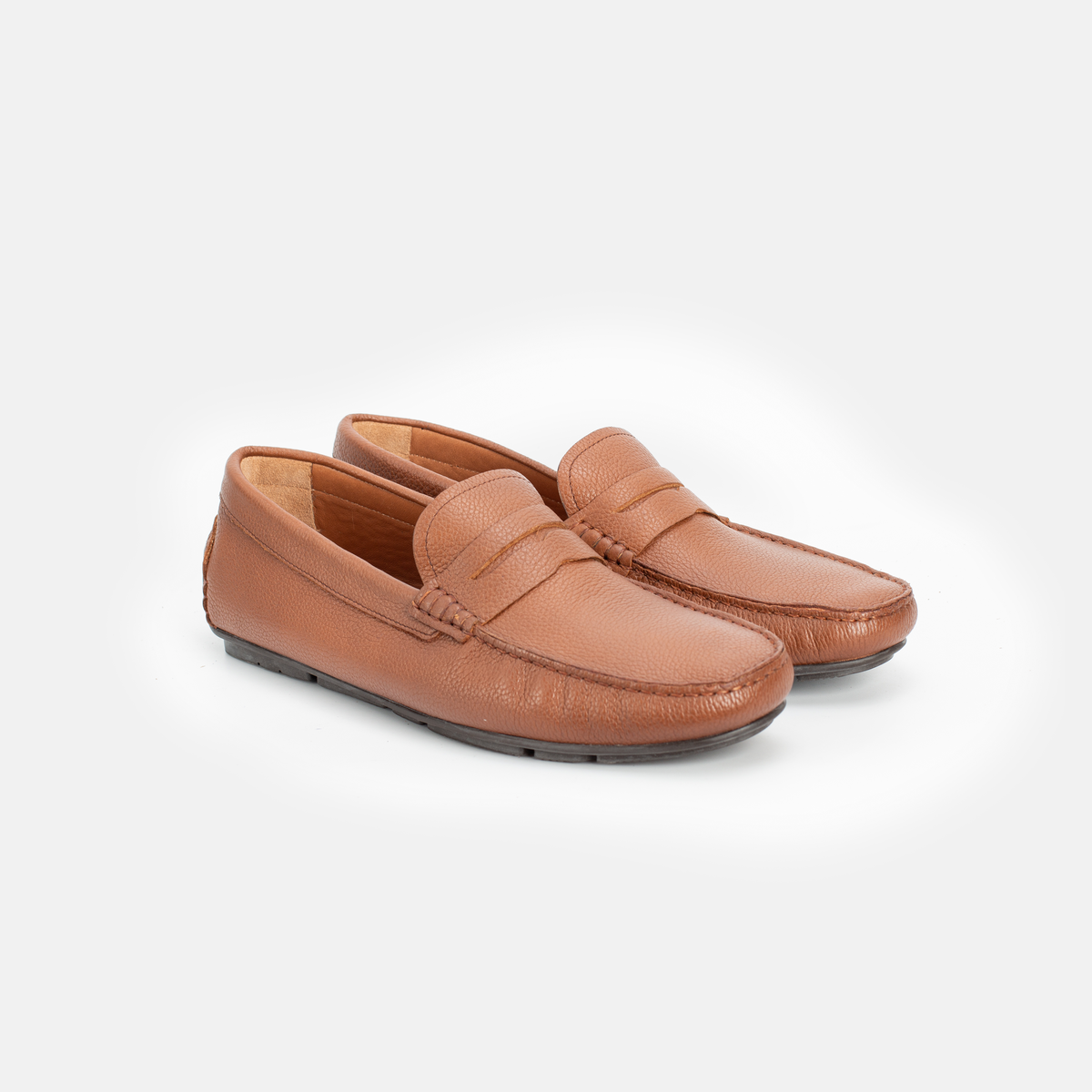 203 Mocassin en cuir Tabac