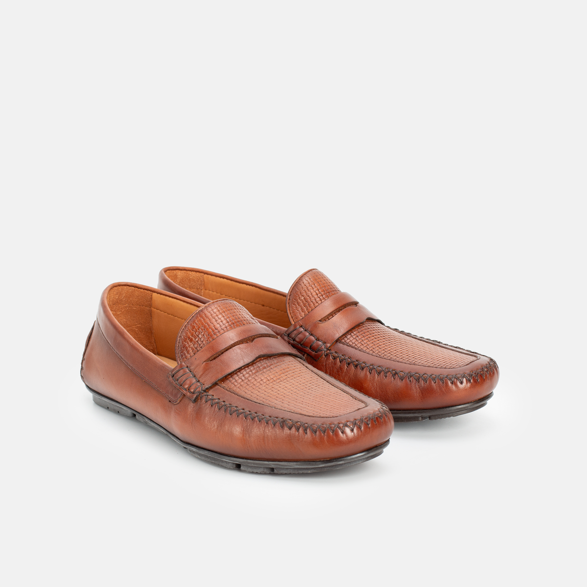 202 Mocassin en cuir Tabac