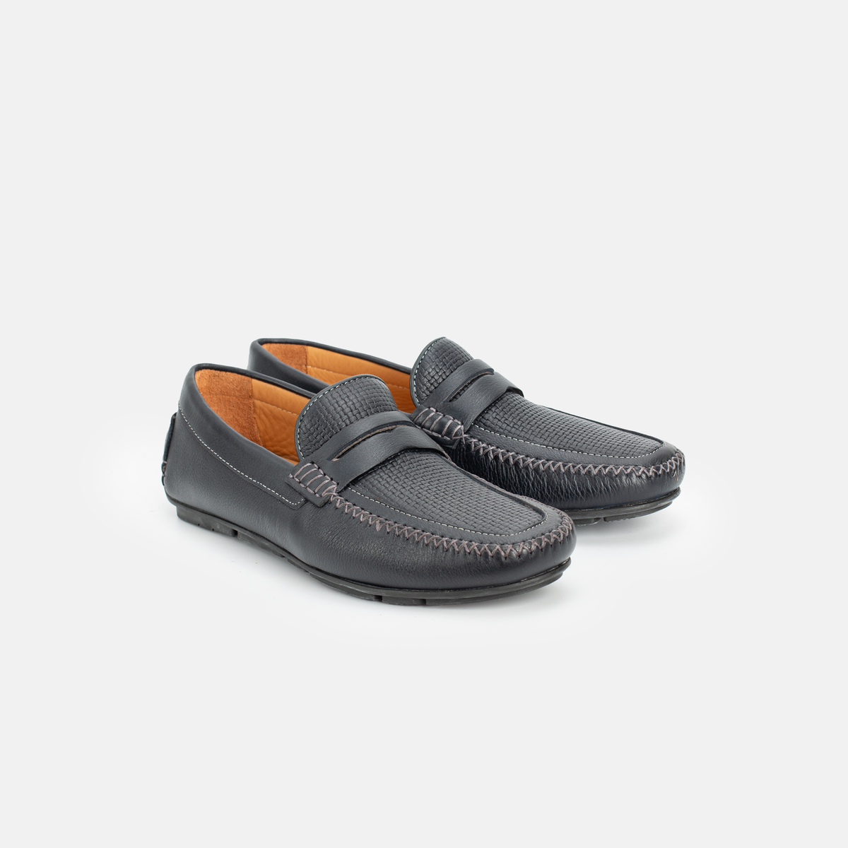 202 Mocassin en cuir Noir