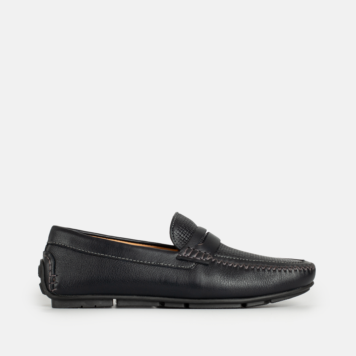 202 Mocassin en cuir Noir