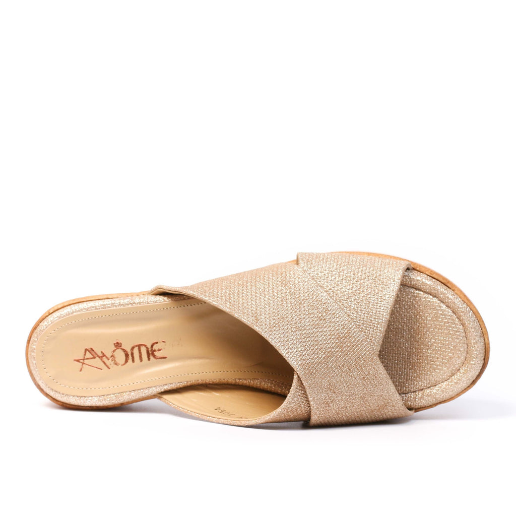 7054 SANDALES en cuir DORÉ