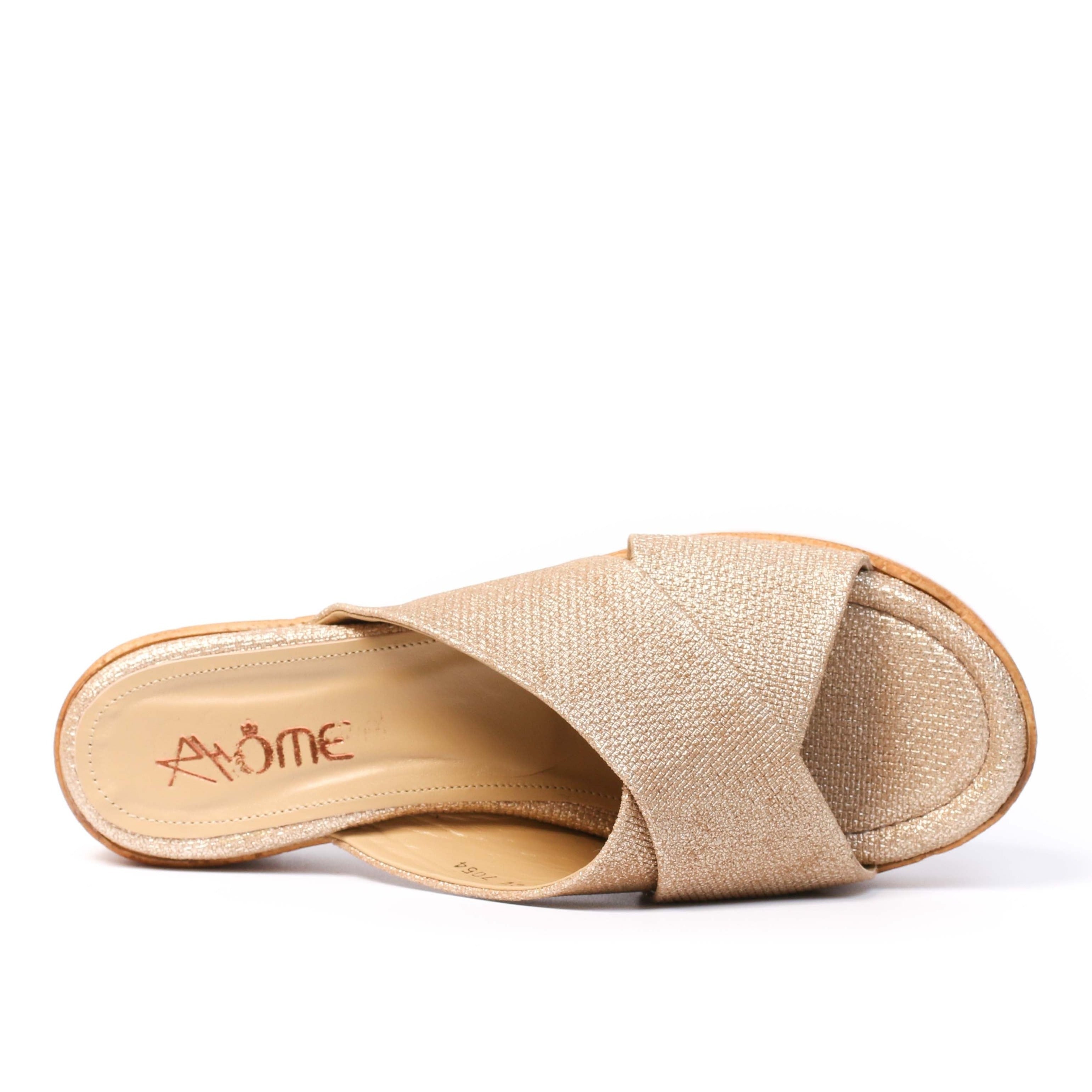 7054 SANDALES en cuir DORÉ