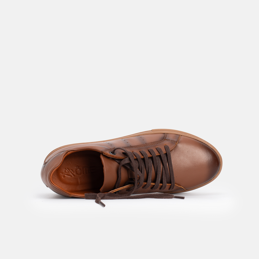 BASKET EN CUIR Tabac 528
