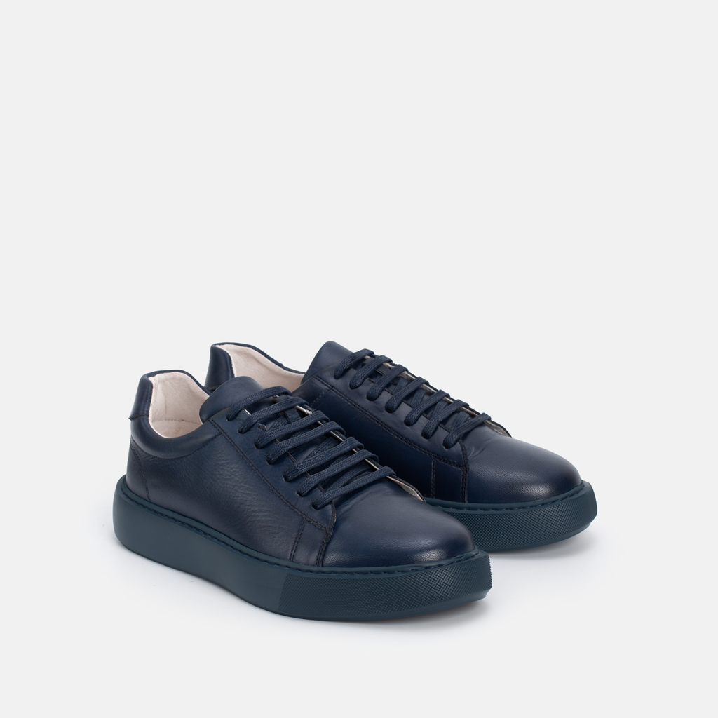 BASKET CUIR BLEU 800