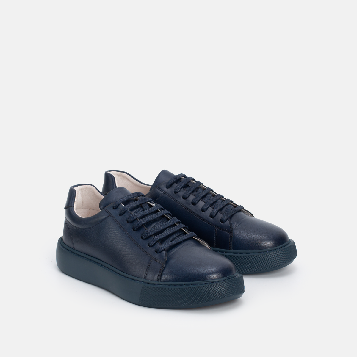 BASKET CUIR BLEU 800