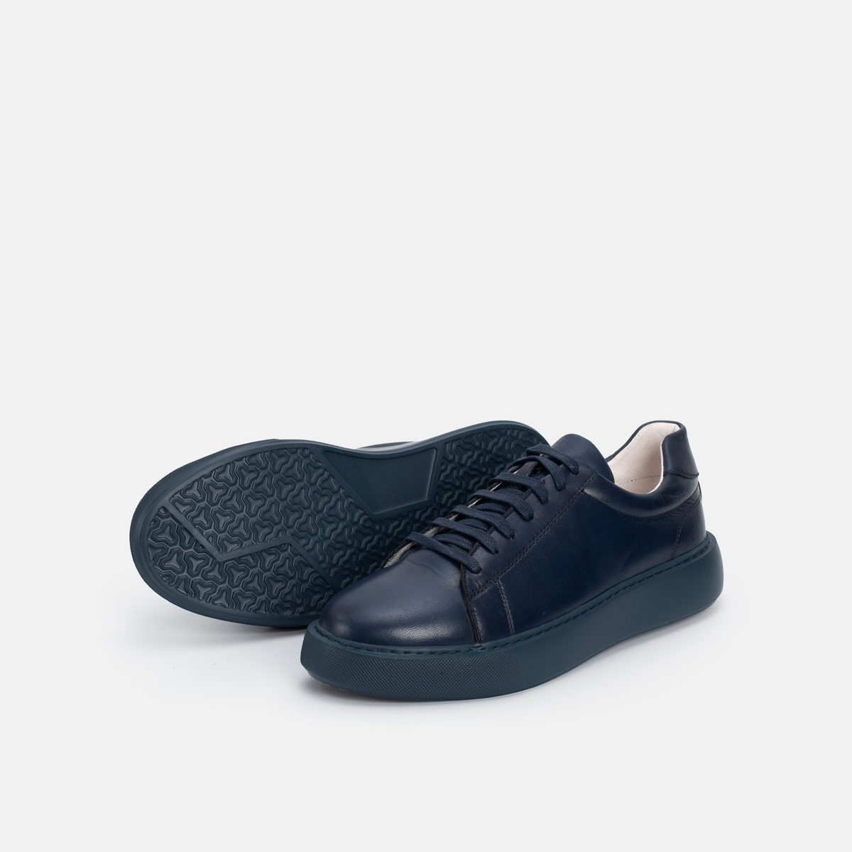 BASKET CUIR BLEU 800