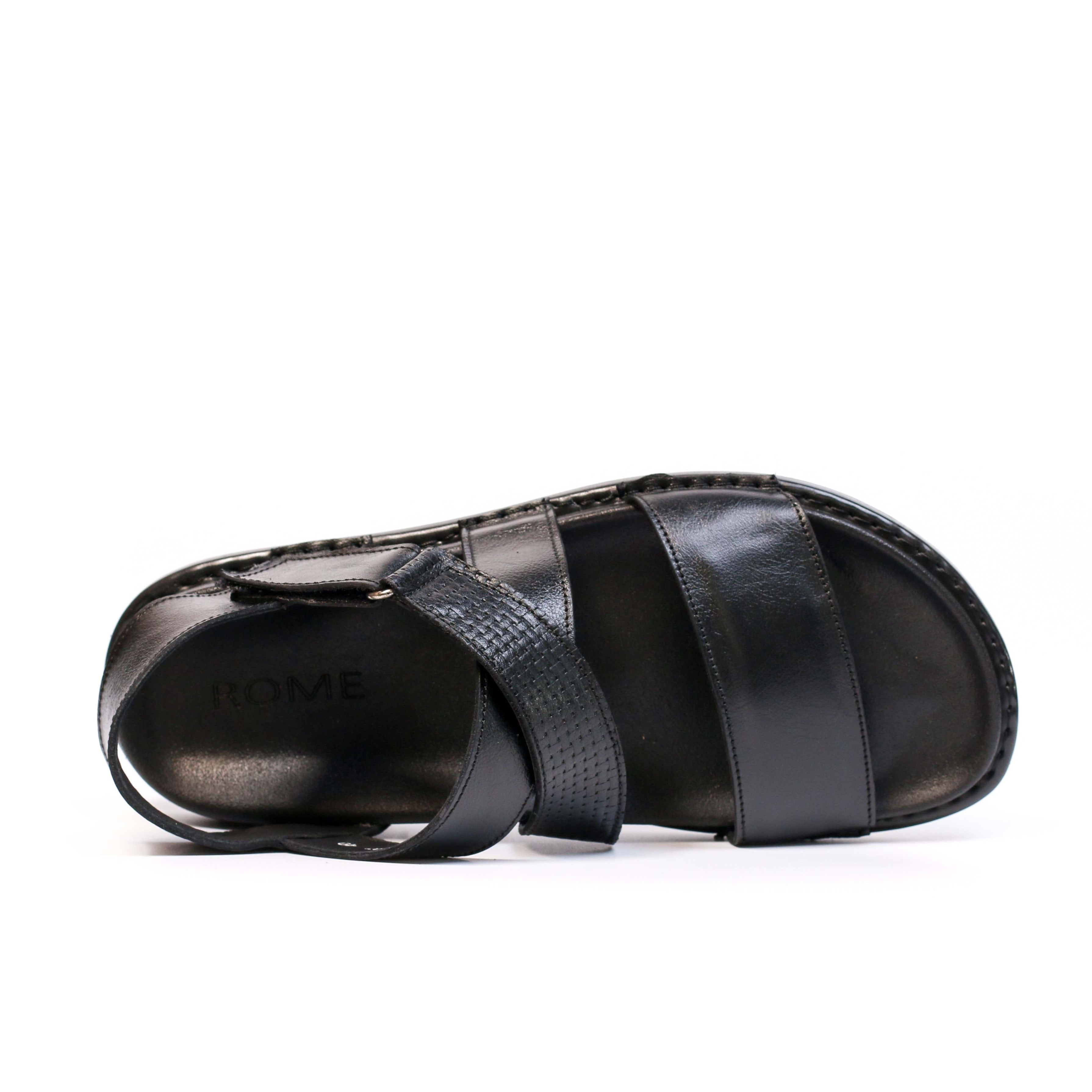 007 Sandales cuir Noir