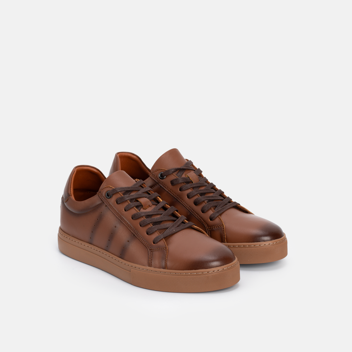 BASKET EN CUIR Tabac 528