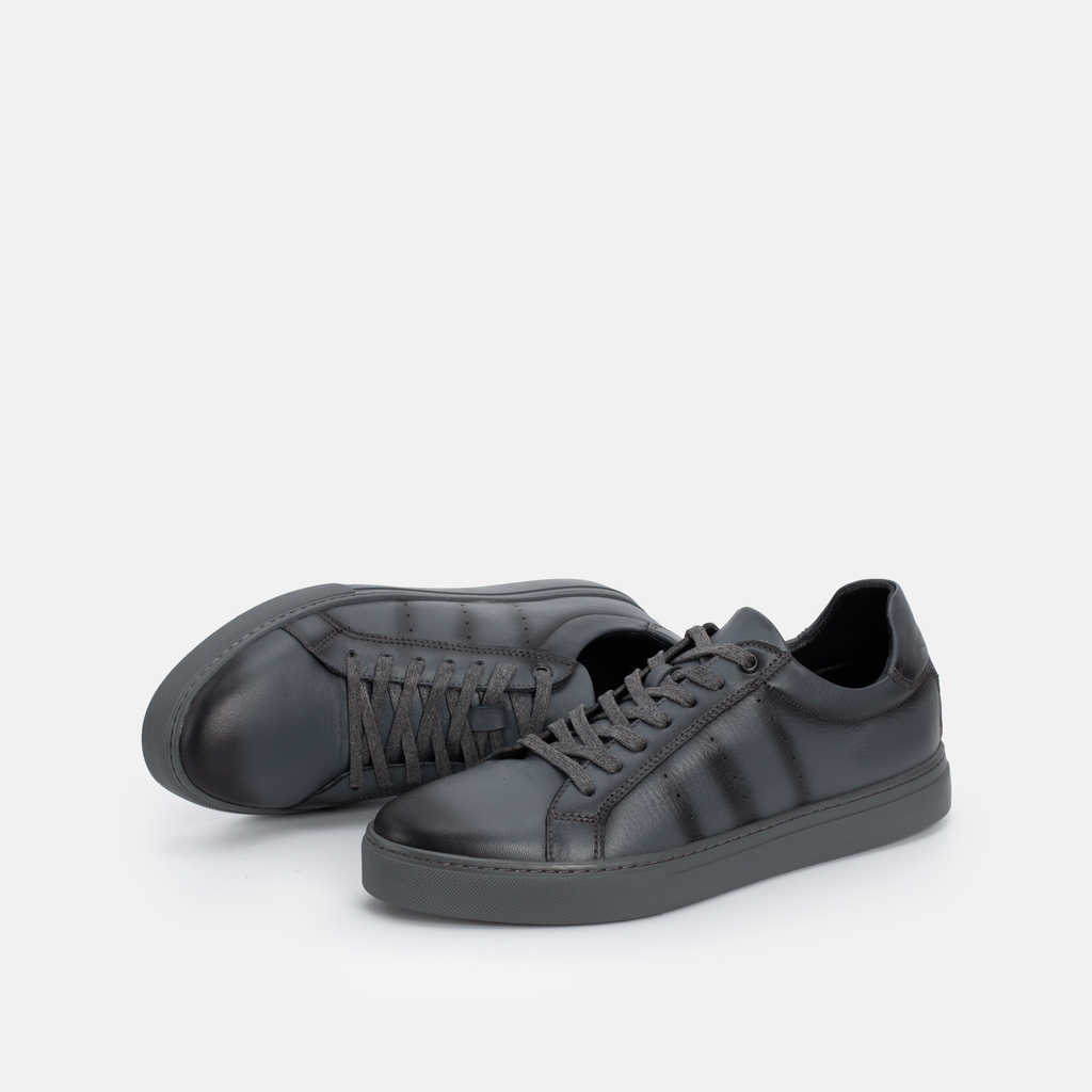 BASKET EN CUIR GRIS 528