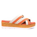 1054 SANDALES EN CUIR ORANGE