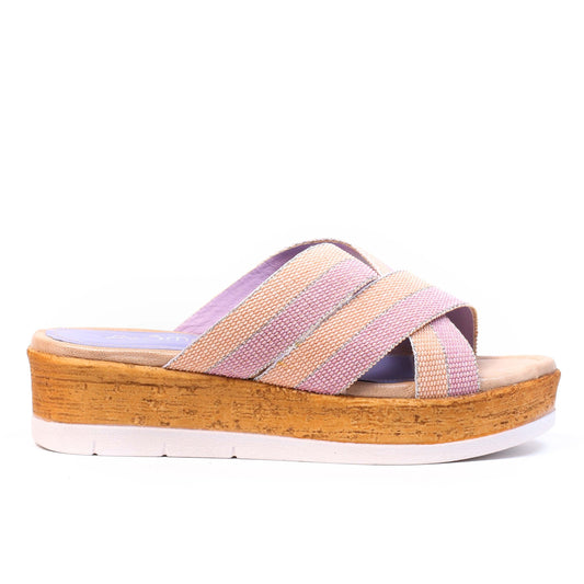 1054 SANDALES EN CUIR MAUVE