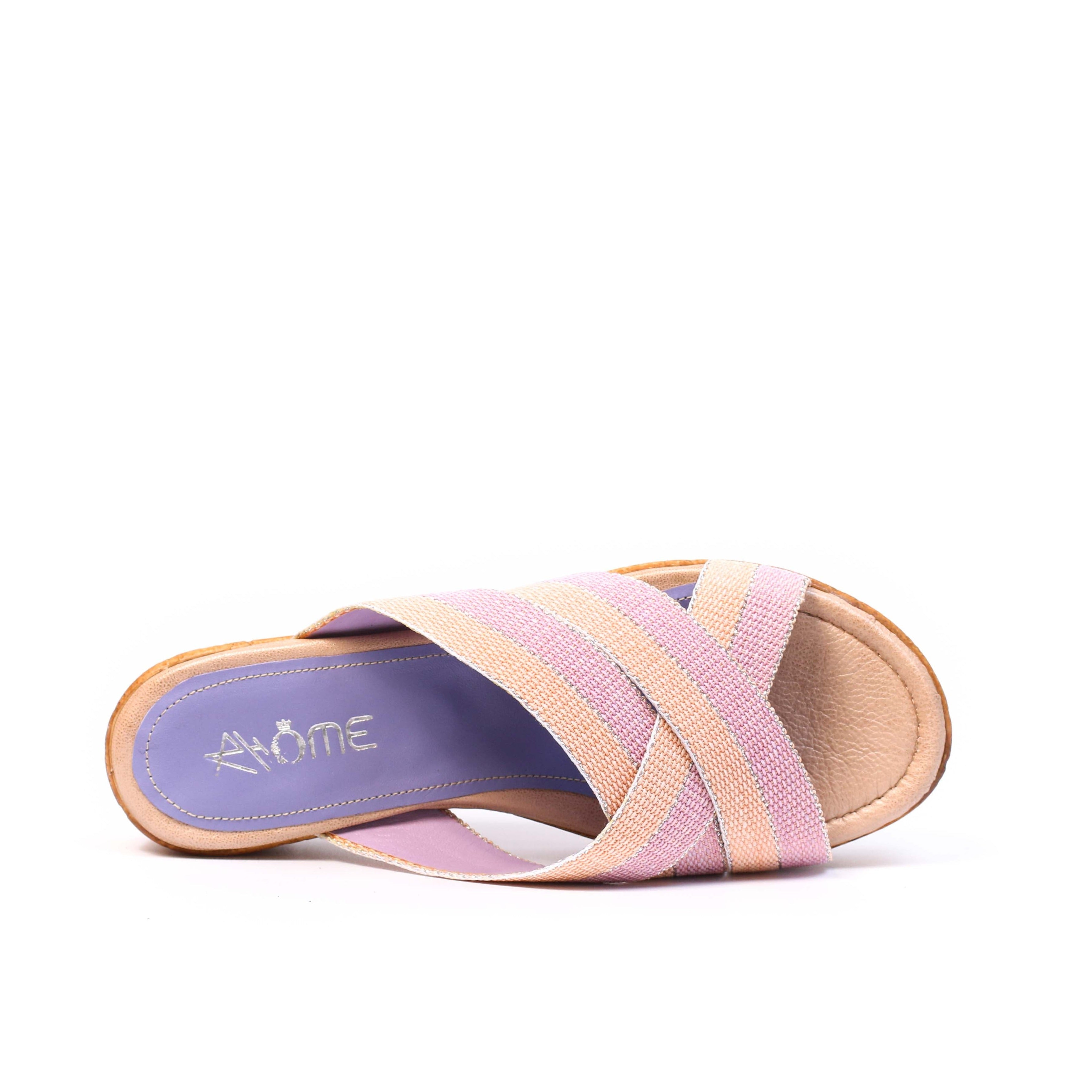 1054 SANDALES EN CUIR MAUVE