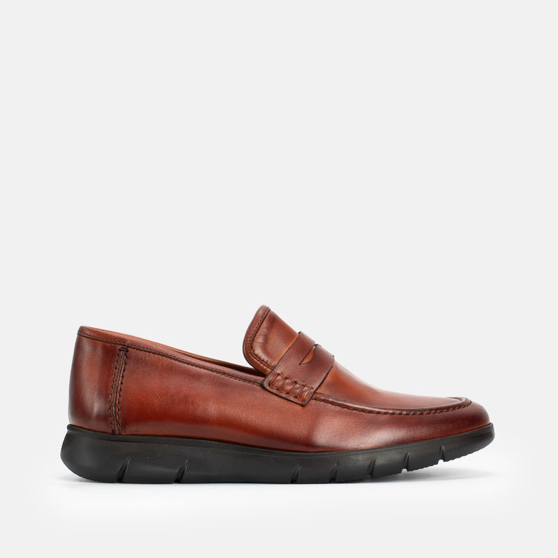 Chaussure en Cuir Tabac 4130