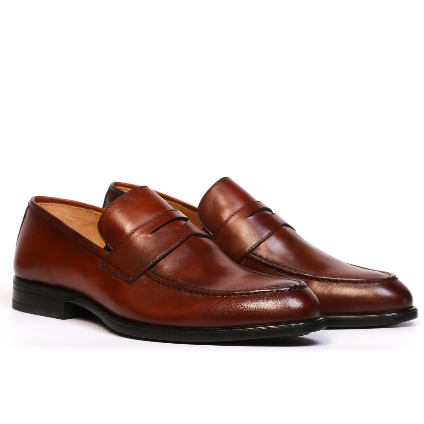 CHAUSSURE EN CUIR TABAC 22228