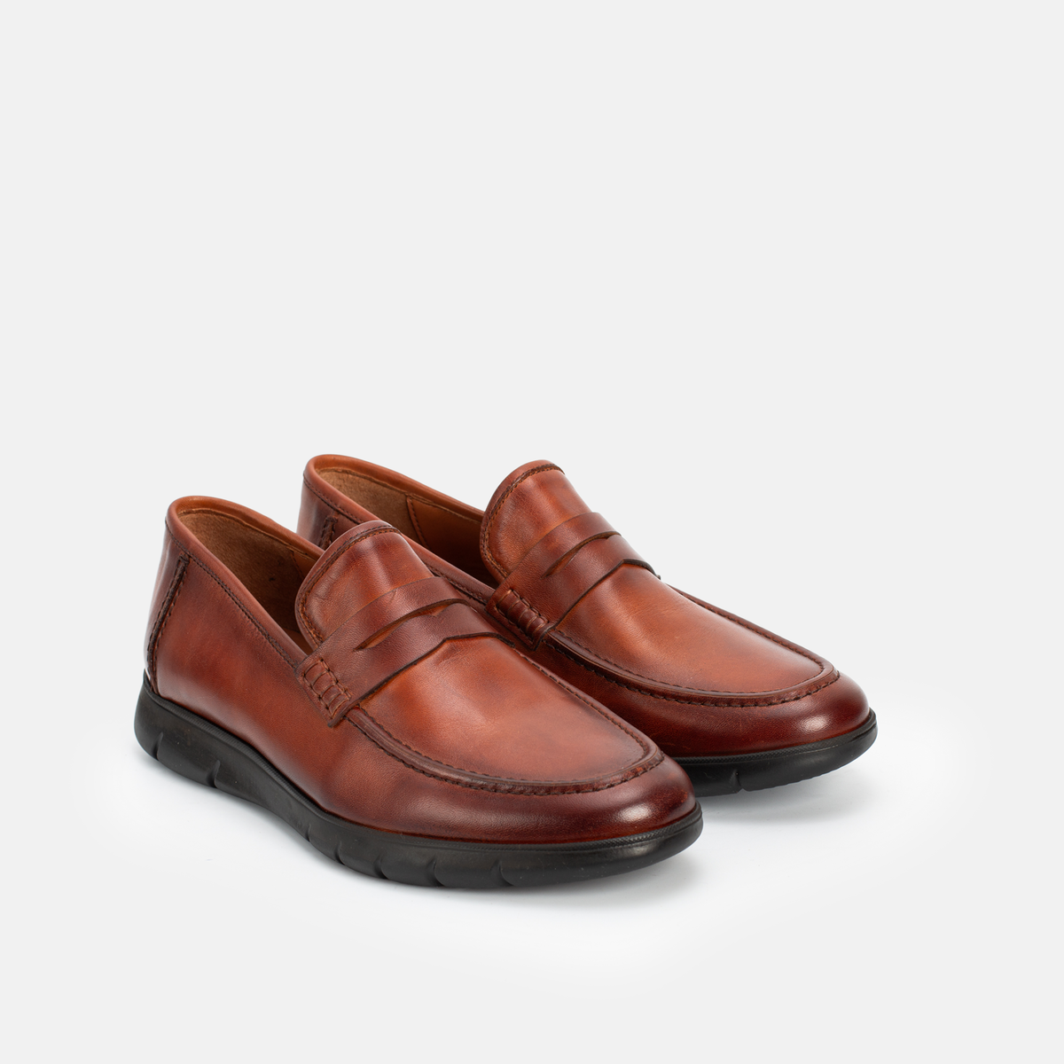 Chaussure en Cuir Tabac 4130