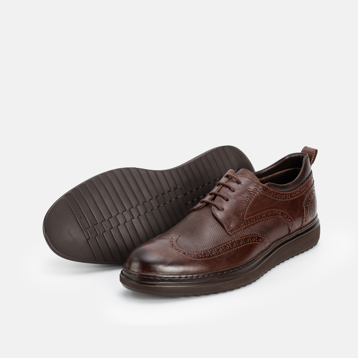 Chaussure en Cuir Marron-170