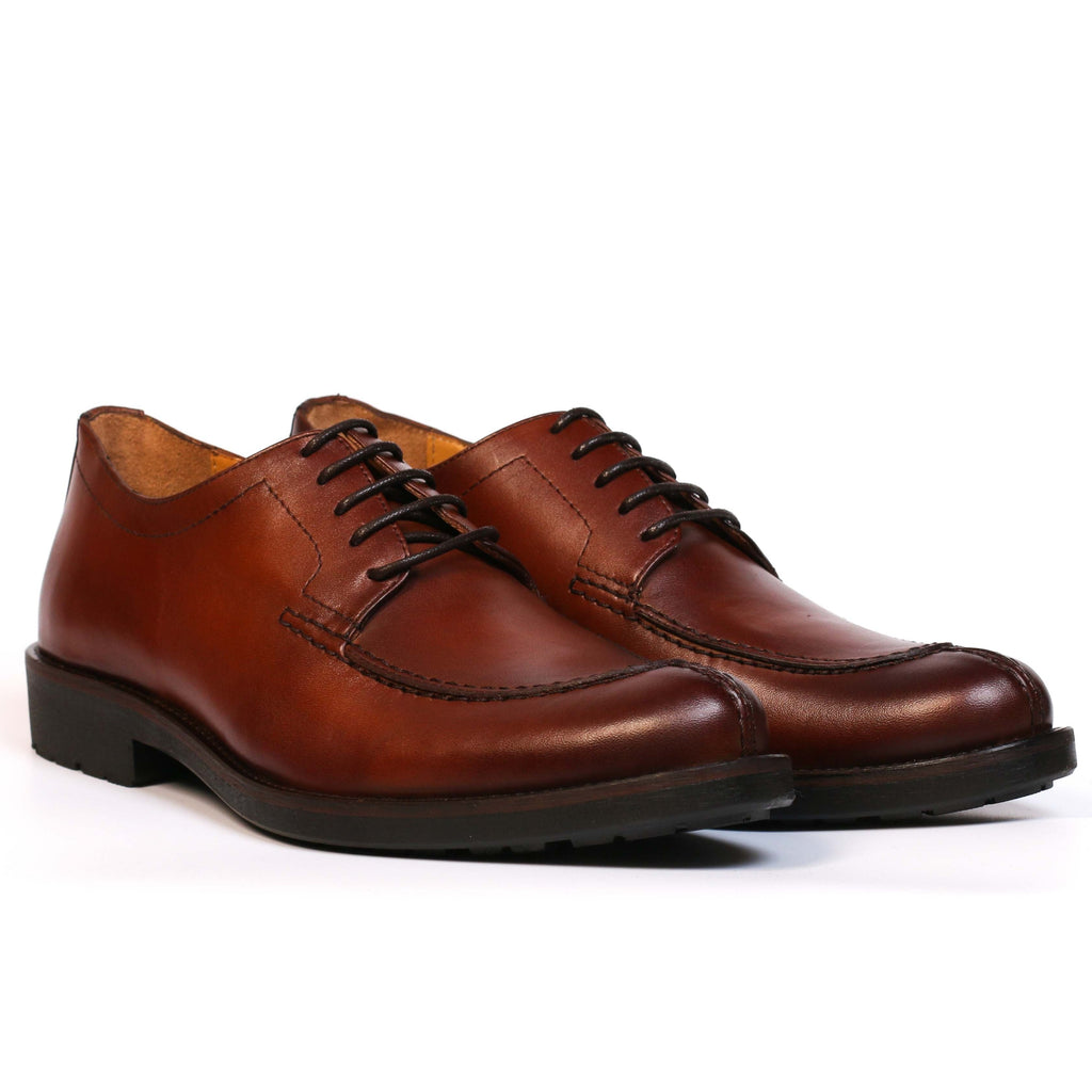 Chaussure en Cuir Tabac-625