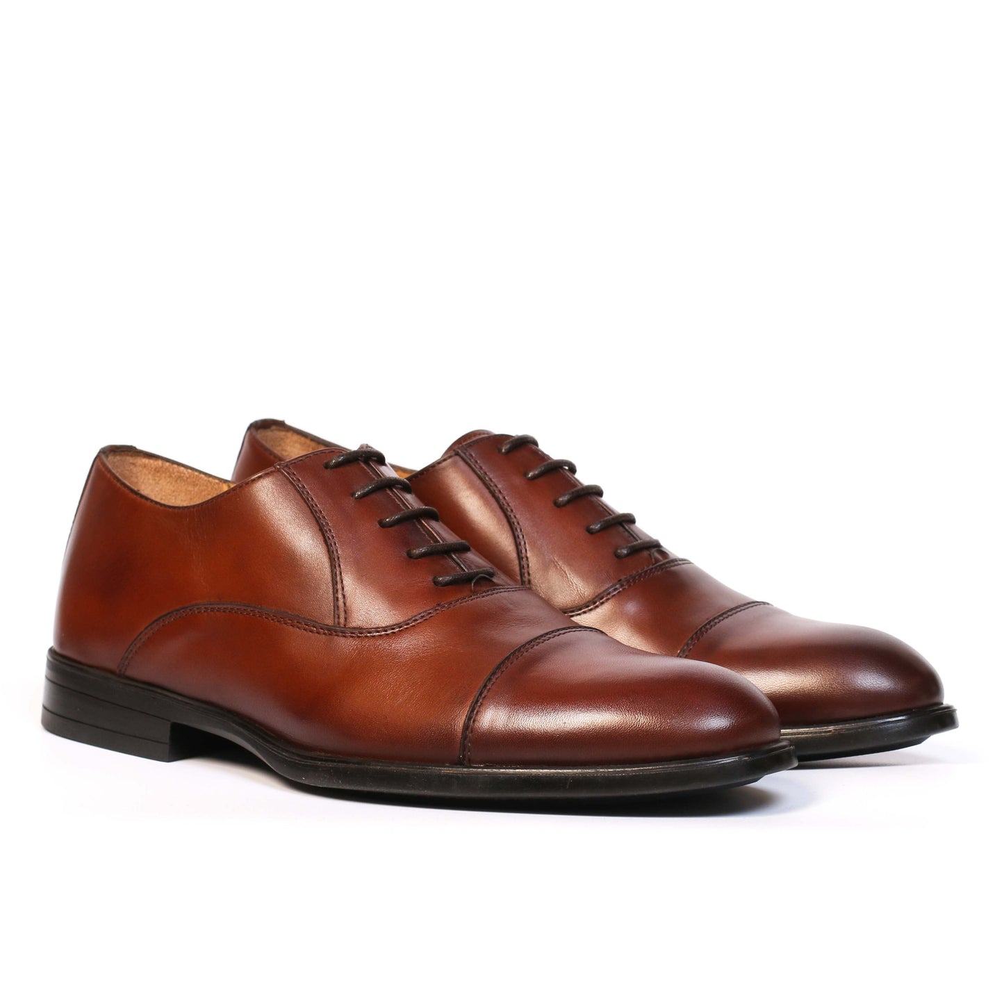 Chaussure en Cuir Tabac-104