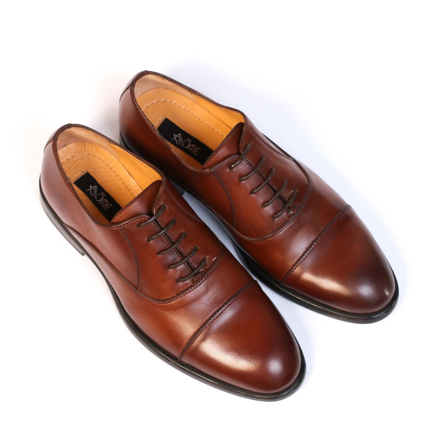 Chaussure en Cuir Tabac-104