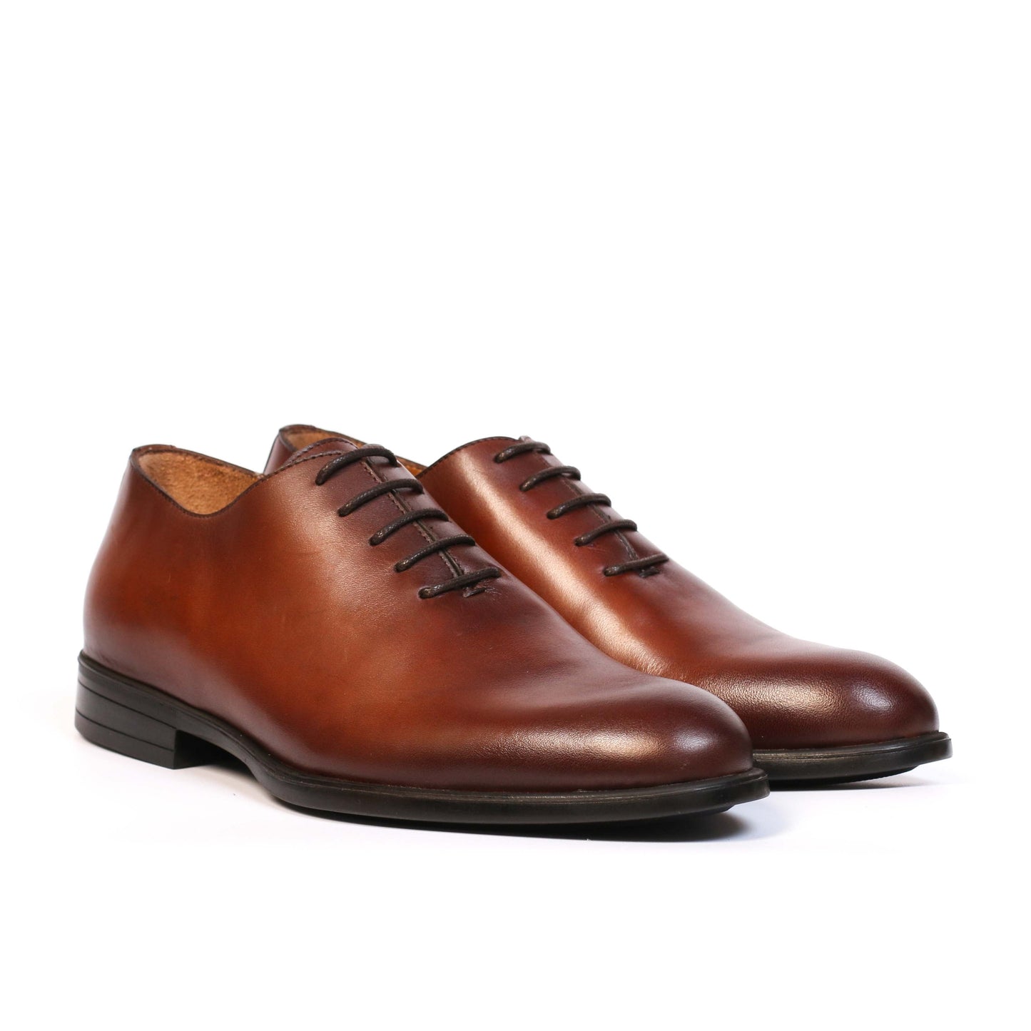 Chaussure en Cuir Tabac - 43106
