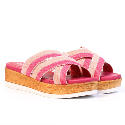 1054 SANDALES EN CUIR ROSE