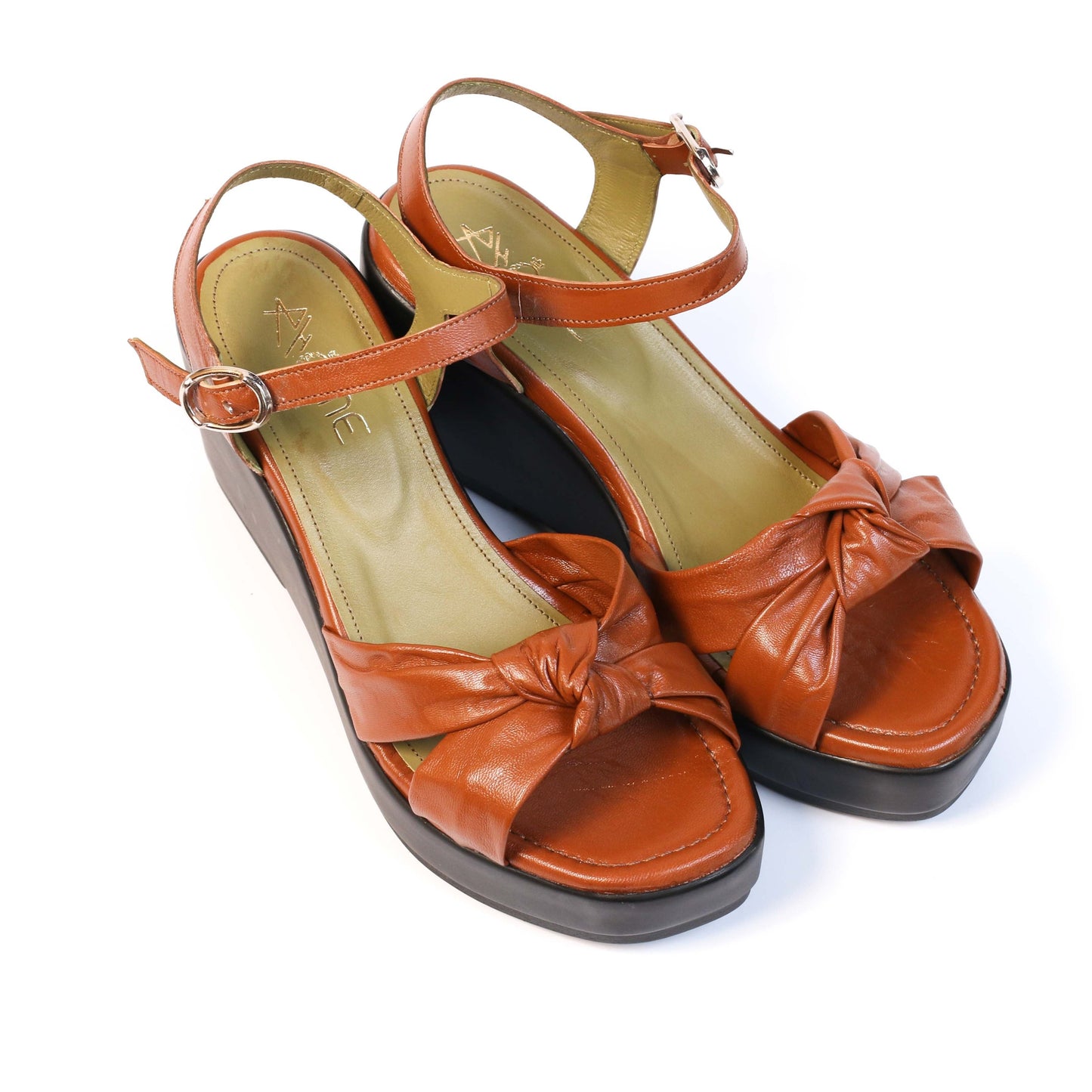 7006 SANDALES EN CUIR TABAC