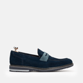 Chaussure en Daim Bleu Marine-077