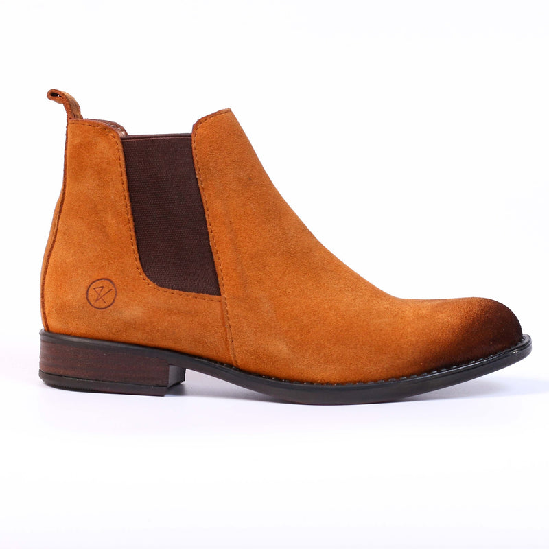 Chelsea boots en Daim Tabac-6040F