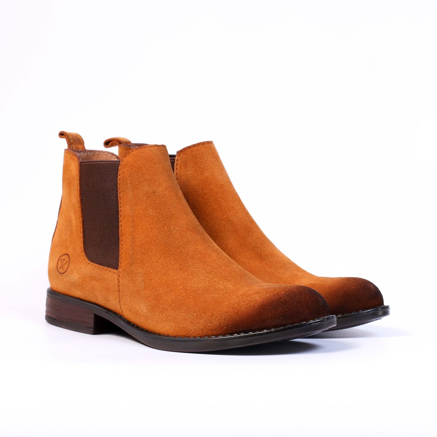 Chelsea boots en Daim Tabac-6040F