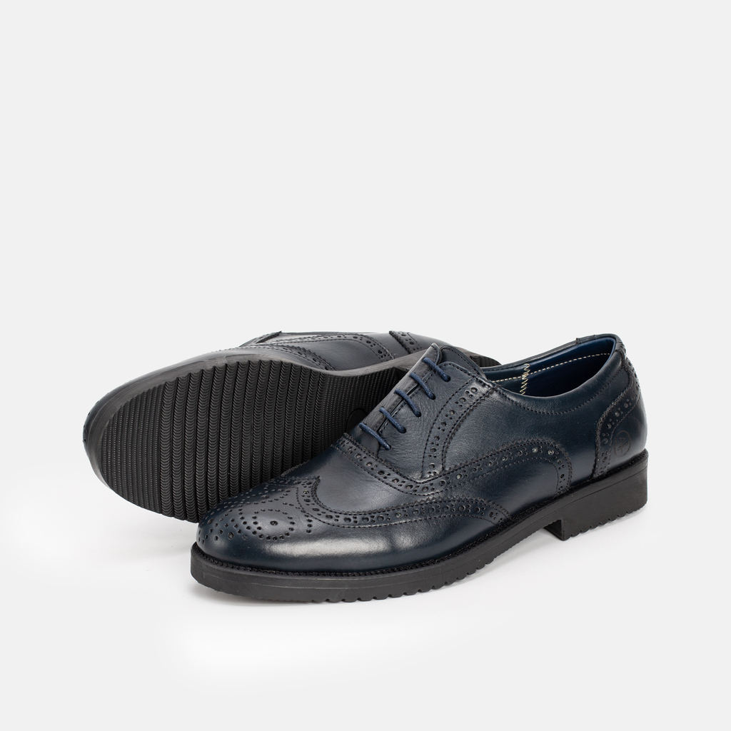 Chaussure en Cuir 5083-Bleu nuit