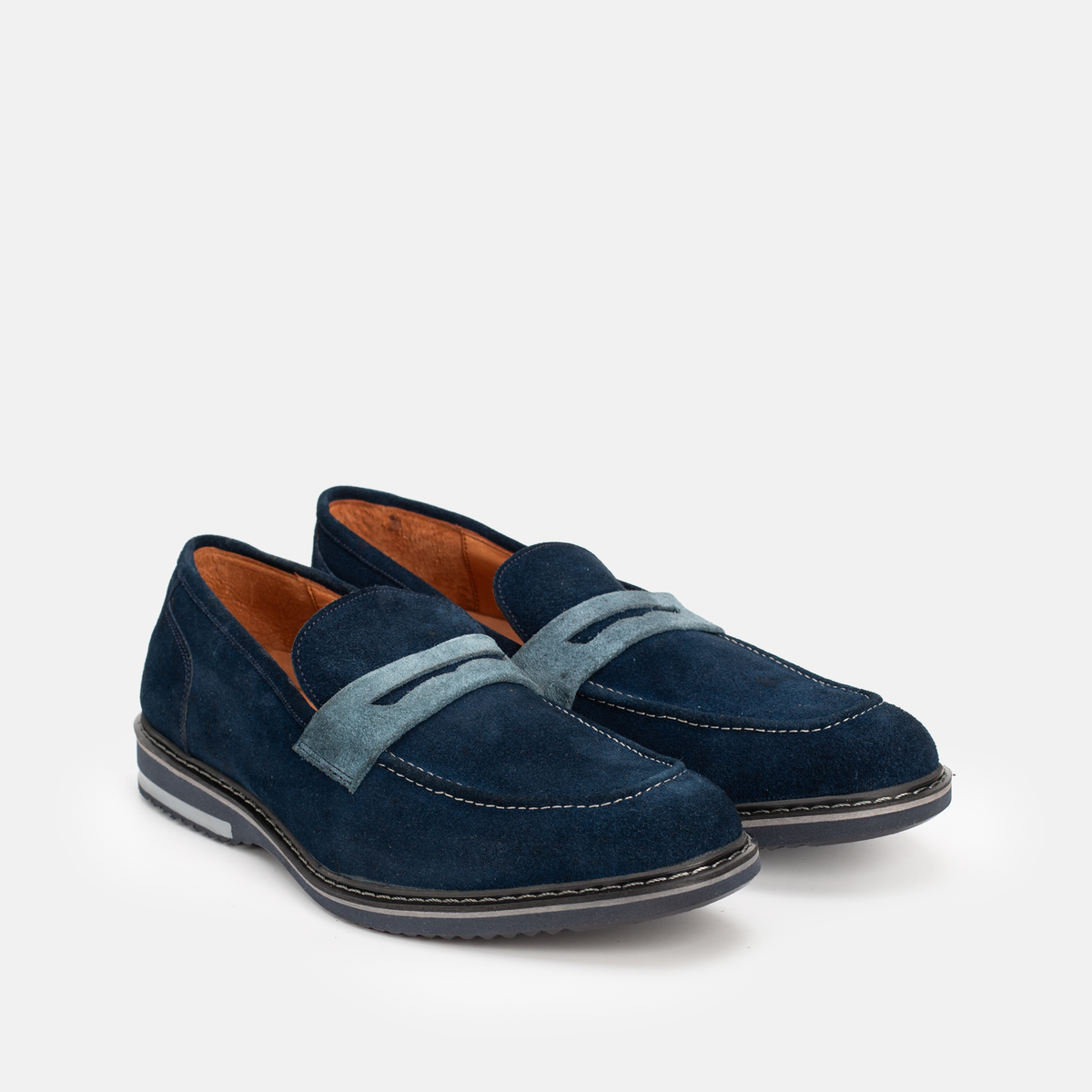 Chaussure en Daim Bleu Marine-077