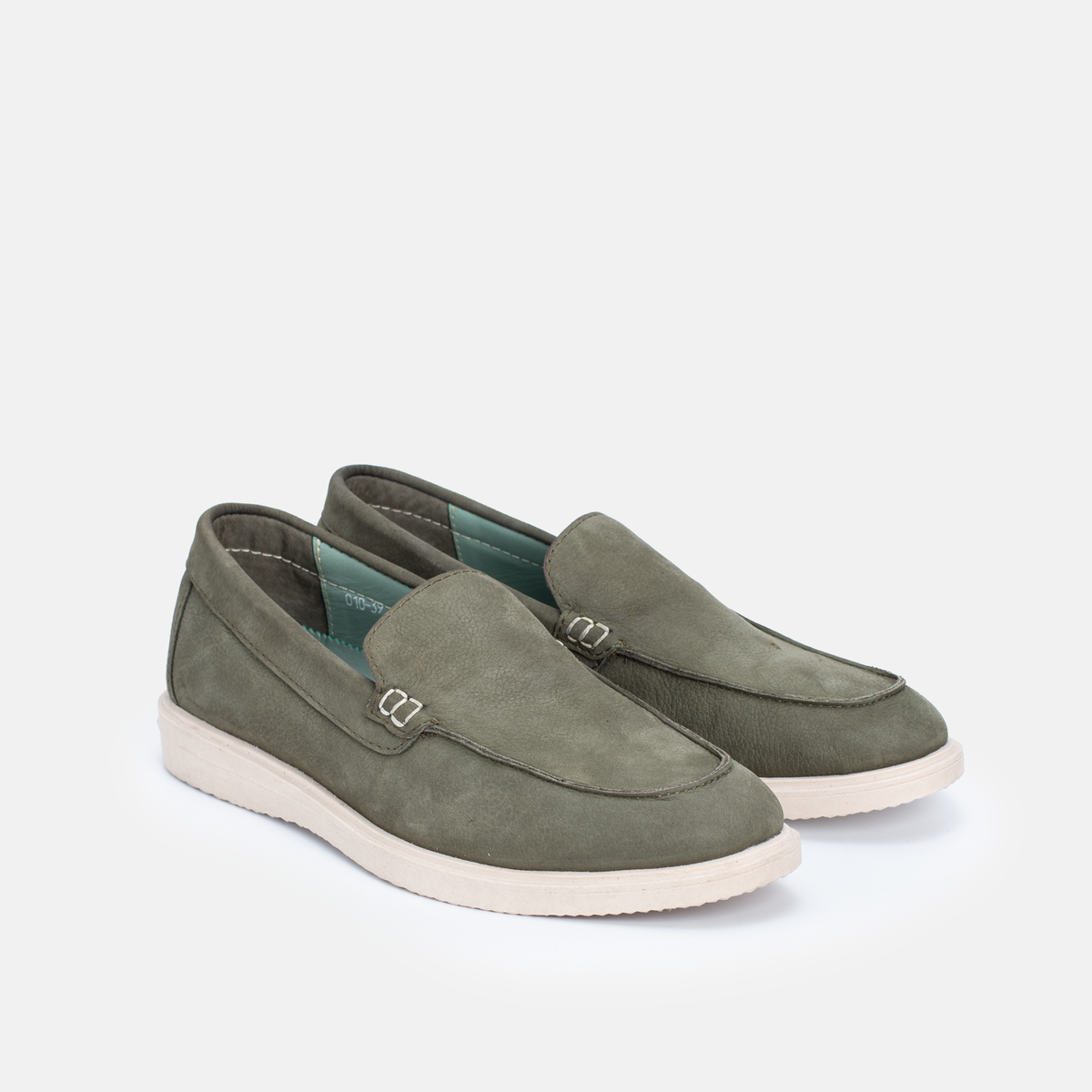 010 Mocassin en Nubuck kaki