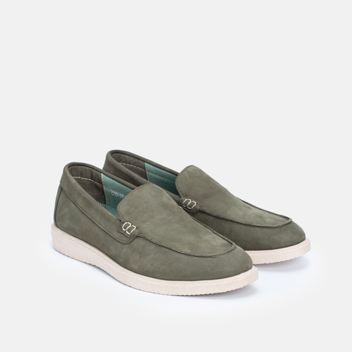 010 Mocassin en Nubuck kaki
