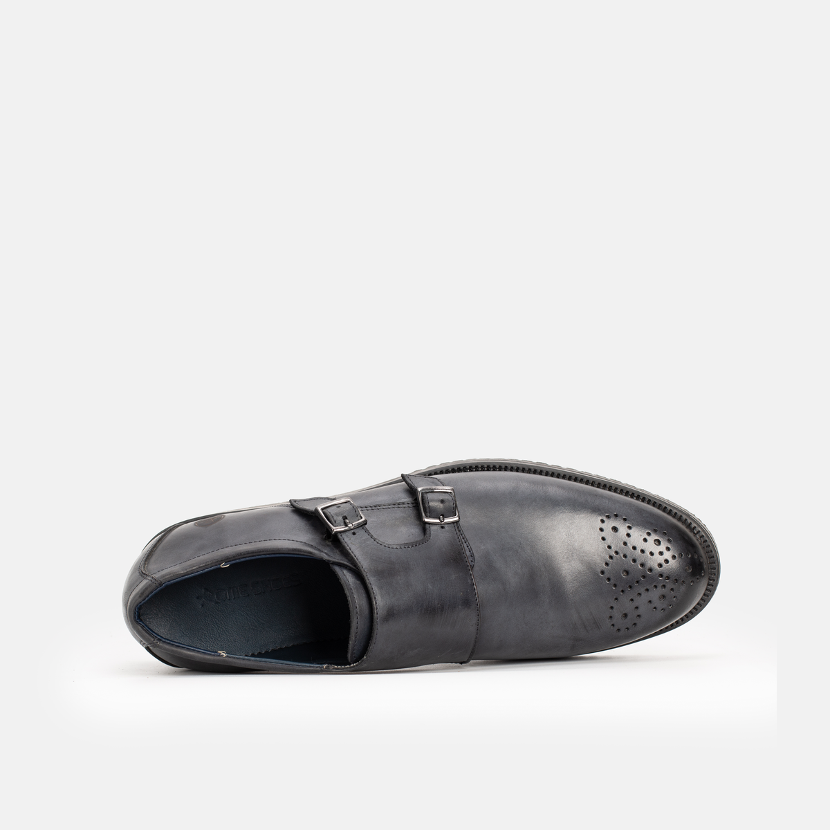 Chaussure en Cuir Bleu-155